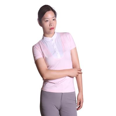 China Custom Equestrian Apparel Training Mesh Breathable Equestrian Shirt Competition And Show Shirt for sale