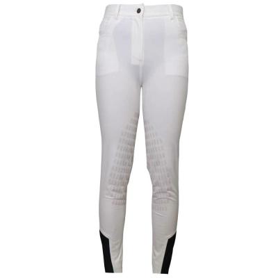 China Competition Ladies Winter White Women High Waisted Full Seat Girls Competition Quality Silicone Horse Equestrian Riding Breeches for sale