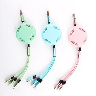 China CBZN CB-XDA02 Mobile Phone Mobile Phone Charger Cable Fast Charging Cable Charger USB Type C 3 in 1 Charging Cable for sale