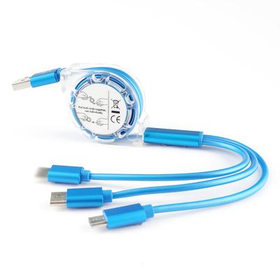 China High Quality CBZN CB-XDA01 5V 2.4A USB Camera Data Cable 3in1 Cable USB Charging Cable for sale