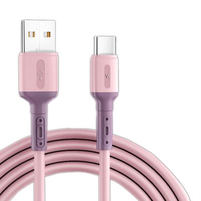 China MP3/MP4 Player CBZN CB-DA02 Mirco USB C Macaron Fast Charging Liquid Silicone USB Data Cable for sale