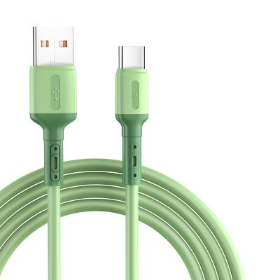 China MP3/MP4 CBZN CB-DA02 player cable Macaron liqiud silicone data usb cable fast charging mobile silicon USB A to type C for sale