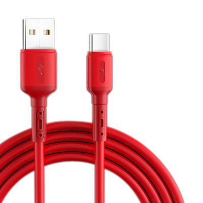 China MP3/MP4 Player CBZN CB-DA02 2A Liquid Quick Charging Silicone Data Cable For Computer Mobile Phone C port Universal USB Cable for sale