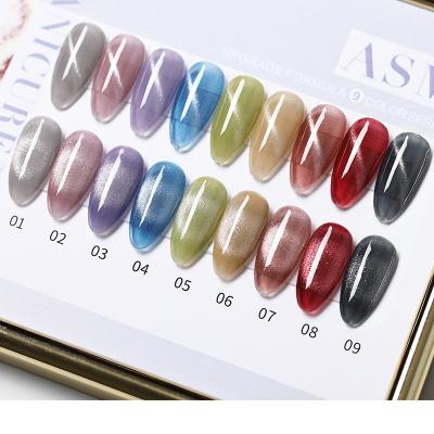 China LIKE OEM Gel Nail Polish Wholesale Color LED Private Label Lamp UV Resin Soak Off Camouflage Cat Eye Magnetic Uv Gel Nail Polish JH23070402 for sale