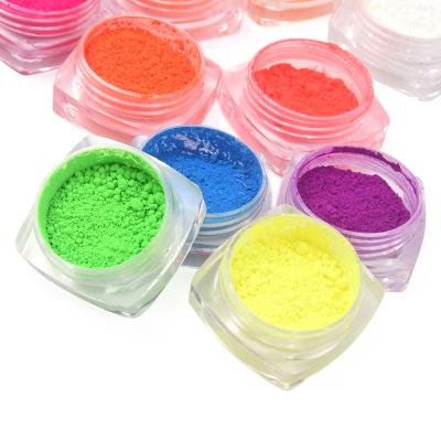 China Hottest Single Dye High Dye Light Neon Loose Powder Waterproof Neon Eyeshadow Powder For Eye Face Lip for sale