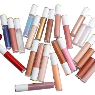 China Private Label Nude Logo Shiny Glitter Clear Lipgloss Custom New Vegan Waterproof Lip Gloss Shimmer Lipgloss 20 Colors for sale