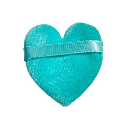 China Multifunctional Heart Shape Puffs Cotton Powder Puff Makeup Tool Beauty Sponges Blender In Love Shape With Strap For Cosmetic for sale