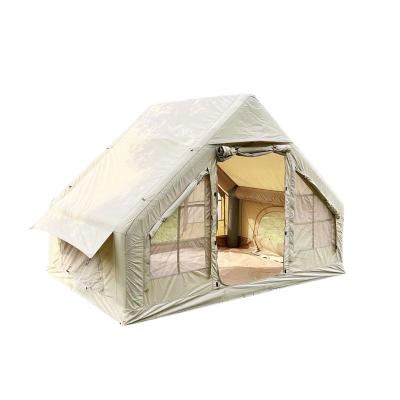 China Factory Price New Design Durable Cotton Outdoor Camping Inflatable Beach House Tent Diagonal Tying Type for sale