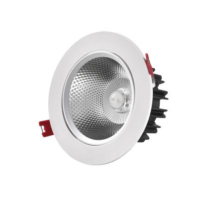 China Aluminum body COB spotlight LED ceiling light MU round anti-glare low-power anti-glare living room ceiling embedded downlight for sale