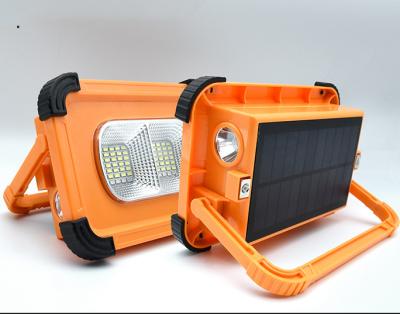 China High Brightness Rechargeable Portable Flood Lamp With Flashlight IP67 Waterproof USB Port Solar Light Led Outdoor Lamp Solar Led Work Light for sale