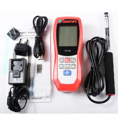 China Digital ST733 Thermo Ventilation IR Hot Wire ST733 Anemometer for sale