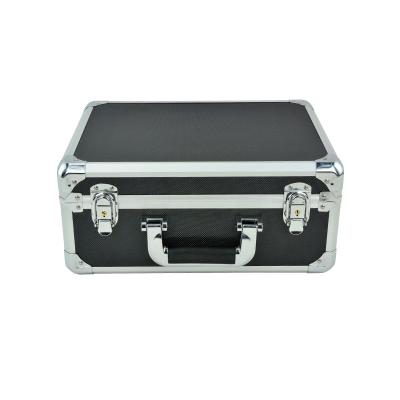 China Waterproof Portable Black Alu Aluminum Tool Box Carrying Case With Large Metal Corners for sale