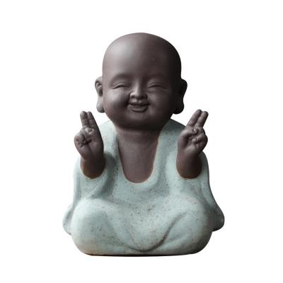 China Europe Small Ceramic Zen Ornaments Dehua Shami Small Shami Purple Sand Tea Pet Ornaments Tea Table Tea Set Decoration Crafts for sale