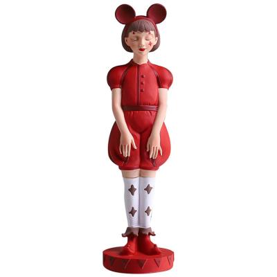 China Creative Europe role-playing circus girl living room bedroom TV porch ornaments shop window decoration crafts for sale