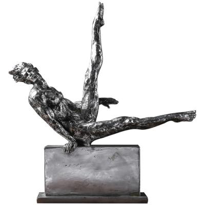 China Creative Nordic Europe character wine cabinet gymnast ornaments creative living room resin ornaments for sale