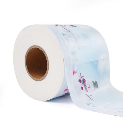 China Breathable Snowman Printed Nonwoven Polyester Spunlace Fabric 100% Nonwoven Polyester Spunlace Fabrics for sale