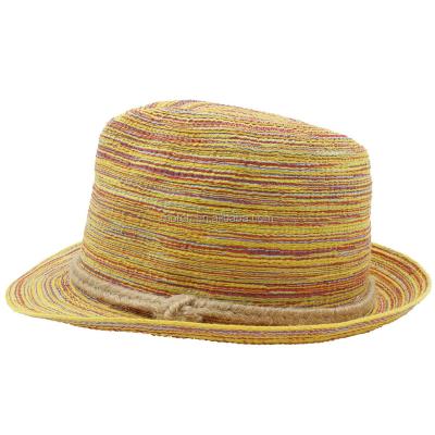 China Wide Dobby Brim Sun Hats For Women Men Straw Cap Beach Sun Visor Jazz Caps Panama Fedoras Top Hat for sale