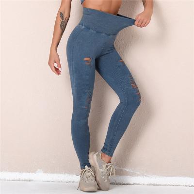 China New Anti-Static Women's Tummy Control Workout Leggings Pants Peach Butt Sports Jogging Tights CRAC! crack! yoga seamless booty for sale