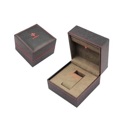 China For Watch Packaging Noble PU Leather Single Watch Box With Led Light for sale