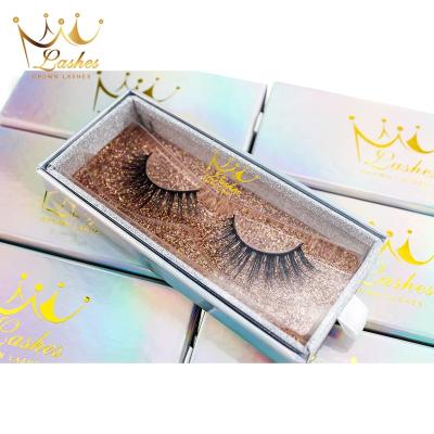 China Delicate Crown Lashes Chinese Wholesale False 3D Mink Eyelashes Factory Price Silk Lashes for sale