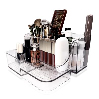 China Multifunctional Cosmetic Organizer Plastic Makeup Organizer Drawer Storage Box Fashion Box Case Organizer for sale