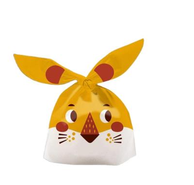 China Recyclable Cute New Long Ear Packaging Rabbit Bag Candy Cookie Bag Dessert Bag Baking Packaging for sale