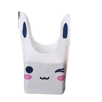 China Recyclable Factory Selling 20*32cm Candy Cookie Rabbit Ear Packaging Bag Dessert Gift Bag for sale