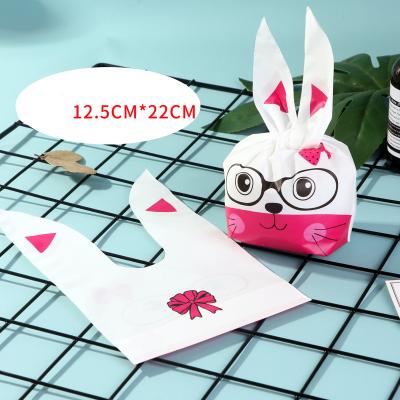 China Recyclable Wholesale Custom Food Plastic Bag Packaging Rabbit Ears Bag Cookie Package Bag for sale