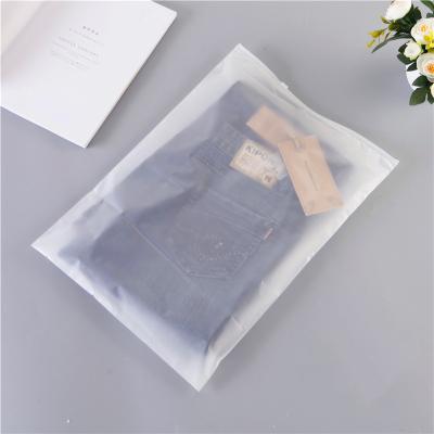 China High Quality Recyclable Hot Sale Customizes China Supply Zipper Bag For Clothing Packaging Transparent Frosted for sale