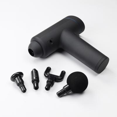 China Deep Muscle Vibration Tissue Muscle Vibration Percussion Muscle Massager Gun with 4 Massage Heads for sale