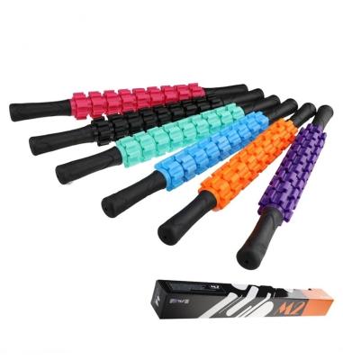 China Comfortable Muscle Tool Therapy Muscle Roller Relax Stick To Help Calf Leg And Back Recovery Muscle Roller Fitness Color Box for sale