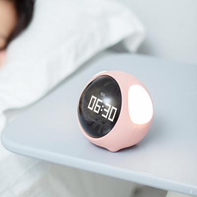 China Class Amazon Hot Sales Cute Expression Digital LED Bedside Night Light Alarm Multifunction 2022 Wall Clock For KIDS for sale