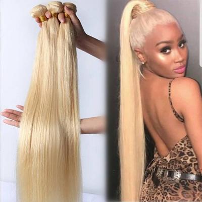 China Cuticle Aligned Raw 613 Blonde Hair Bundle Extensions Wig Vendors for sale