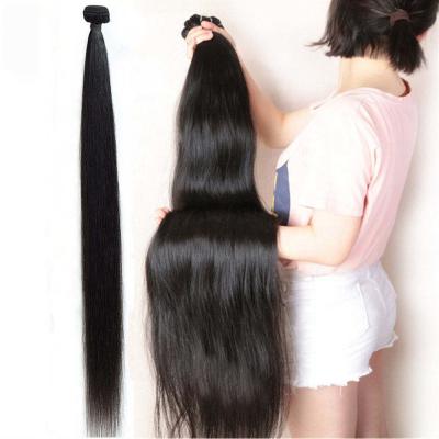 China 40 Inch Long Straight 100% Raw Hair Bundles 10A Brazilian Virgin Human Braiding Hair for sale