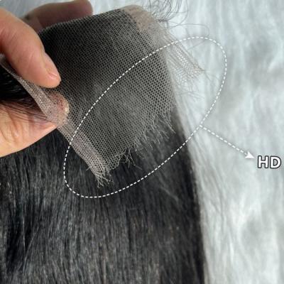 China Skinlike Swiss Real HD 2x6 Lace Closure Frontals Straight Human Hair for sale