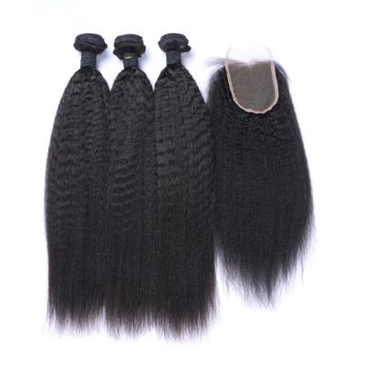 China 10A Human Kinky Bulk Hair Weave Kinky Curly Straight 10inches for sale