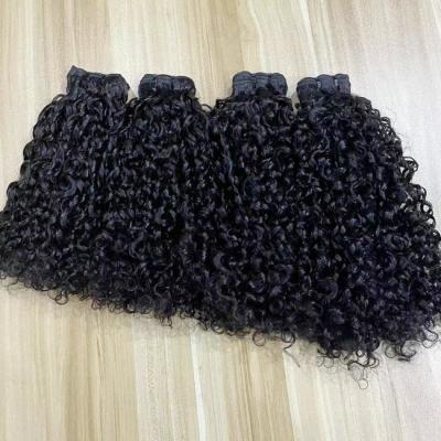 China 12a 10a Doppel gezogene Jungfräuliche Kutikel Ausgerichtet Funmi Haar Tante Pissy Locken Bündel Ei Locken menschliches Haar zu verkaufen