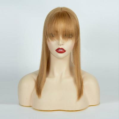 Cina Naturale Reale Remy Mono Donna Sottile Parrucche Toupee Capelli Umani Con Bangs in vendita