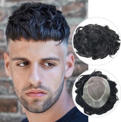 China 8x10 Mensen Echt menselijk haar pruiken Australië Mensen Full Lace Hair System Toupee Te koop