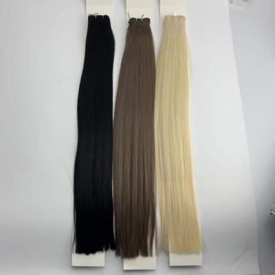 Chine Tissus invisible femme cheveux humains extensions gris brun Tone à la main à vendre