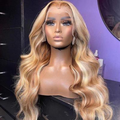 China Hoogtepunt Honing 613 Blonde pruik 13x4 Hd kant voor Maagd haar 180% Dichtheid Te koop