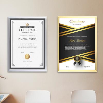 China Fashionable Factory Direct Graduation Certificate Customized Golden Wall Photo Frame for sale