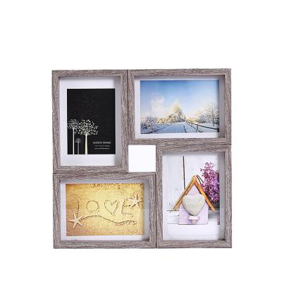 China Newest Vintage Simple Modern Handmade Collage Frame Multi Wooden Photo Frame For Wall Decoration for sale