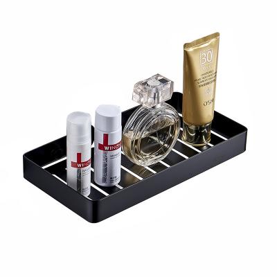 China Wall Mounted Type Stainless Steel Wall Mount Black Shower Shelf Shower Caddy Shelf Bath Shelf for sale