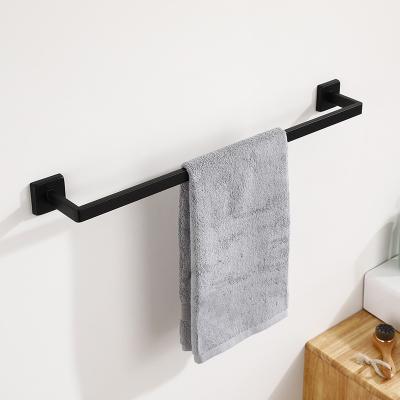 China Modern Stainless Steel Towel Rack Bath Hardware Bathroom Accessory Black Towel Rack Towel Rack for sale