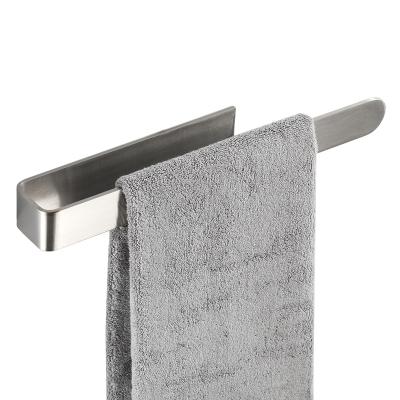 China Modern 3M Self Adhesive Towel Bar No Drill Towel Rail SUS304 Stainless Steel Towel Holder for sale