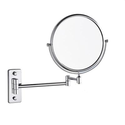 China Stainless Steel Magnifying Wall Mount Round Magnifying Mirror Makeup Mirror Shaving Mirror for sale