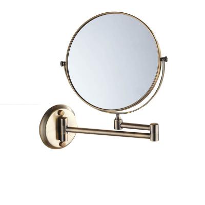 China 2 Face Magnifying Wall Mounted Foldable Round Swivel Shaving Mirror Hotel Bathroom Makeup Mirror 3X Magnification Mirror For Modern Bathroom for sale