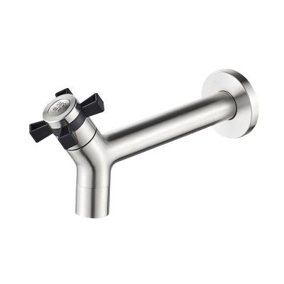 China 304 Stainless Steel Modern Black Faucet Single Cold Tap Water Tap for sale