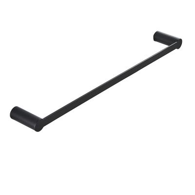 China Modern Black 304 Stainless Steel Single Towel Rack Towel Rack Single Towel Rail for sale